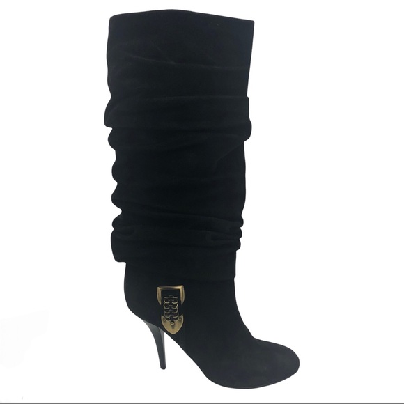 Dior Shoes - Dior Suede Tall Boots Black Leather US 39